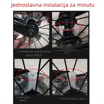 LED svjetlo na kotač dječjeg balans bicikla – dekoracija za noćnu vožnju