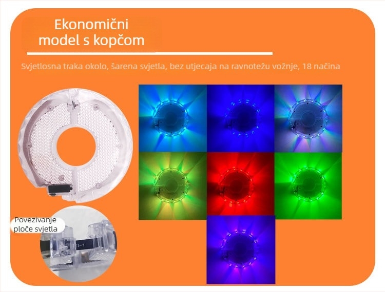 LED svjetlo na kotač dječjeg balans bicikla – dekoracija za noćnu vožnju