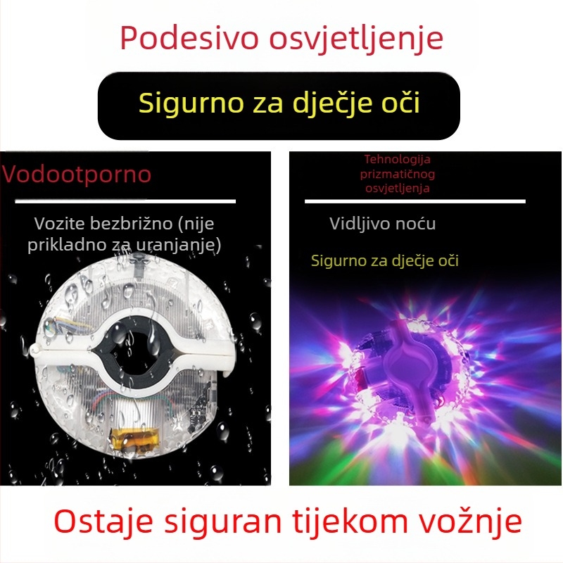 LED svjetlo na kotač dječjeg balans bicikla – dekoracija za noćnu vožnju