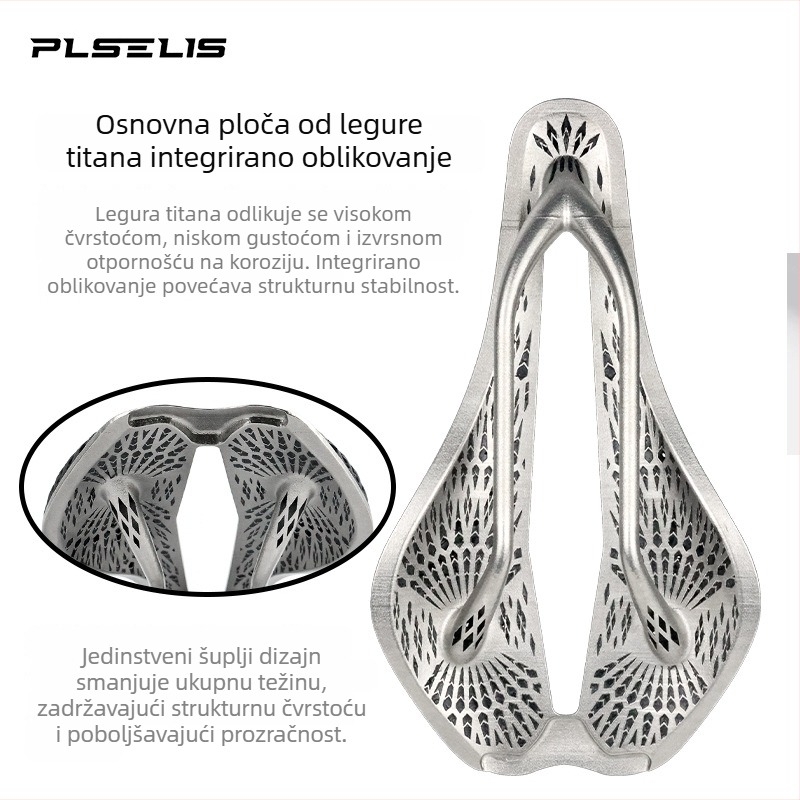 Plselis 3D-iztiskano sjedalo za bicikl od titanijeve legure – visoke čvrstoće, ultra lagano, prozračno, apsorpcija udara, šuplje jezgro