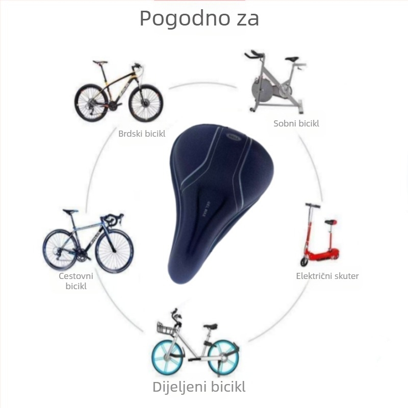 Skup visokokvalitetnih navlaka za sjedište od gel silikona za planinske bicikle