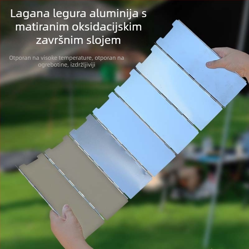 Vjetrozaštitni panel za kamping plinski štednjak