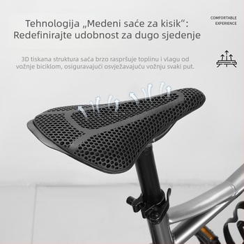 Yafeng 3D-printed karbonsko vlakno biciklističko sjedalo za cestovne i planinske bicikle, modificirano sjedalo s otvorenim dizajnom, udobno i prozračno