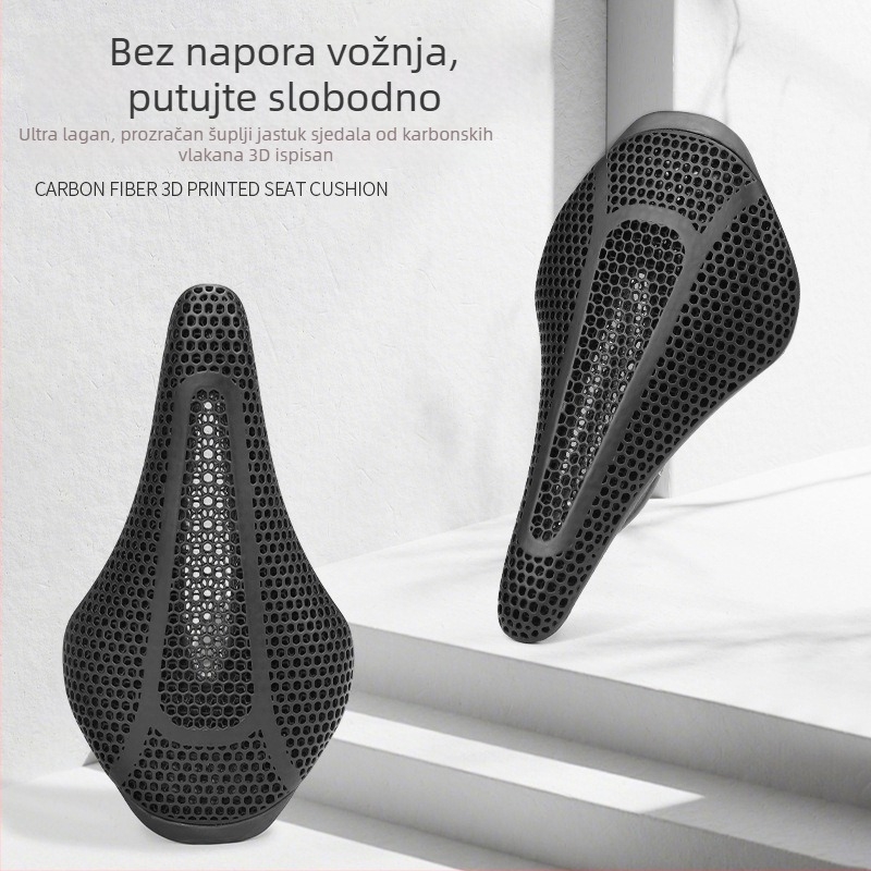Yafeng 3D-printed karbonsko vlakno biciklističko sjedalo za cestovne i planinske bicikle, modificirano sjedalo s otvorenim dizajnom, udobno i prozračno
