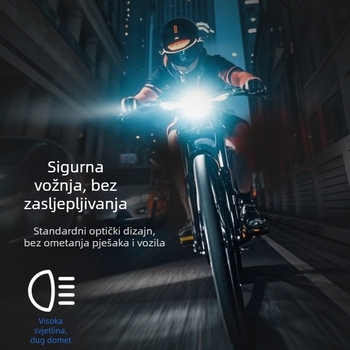 Pametno prednje svjetlo za bicikl s senzorom svjetla i brzim punjenjem, za planinski bicikl, uz bočno svjetlo
