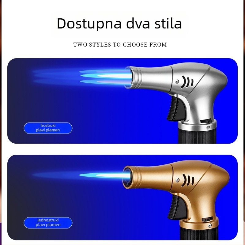 Minimalistički plamenik s butanom za cigare, otporan na vjetar, visokotemperaturna upaljač za vanjski roštilj