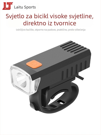 Prednje svjetlo za bicikl snažan snop za planinski i gradski biciklizam, vodootporno, punjivo, dječja oprema za noćnu vožnju