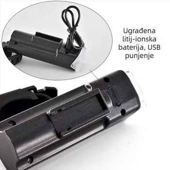 USB punjivo prednje svjetlo bicikla s dodirnim senzorom, žično upravljanim klaksonom, noćno osvjetljenje i stražnje svjetlo