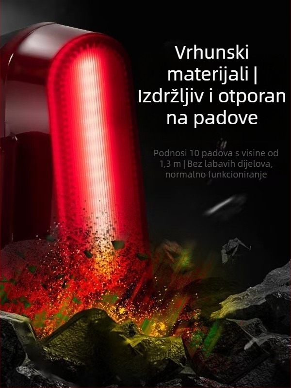 Visoko intenzivno zadnje svjetlo za bicikl s upozorenjem, nočna vožnja, Type-C punjenje, vodootporno za vanjsku upotrebu