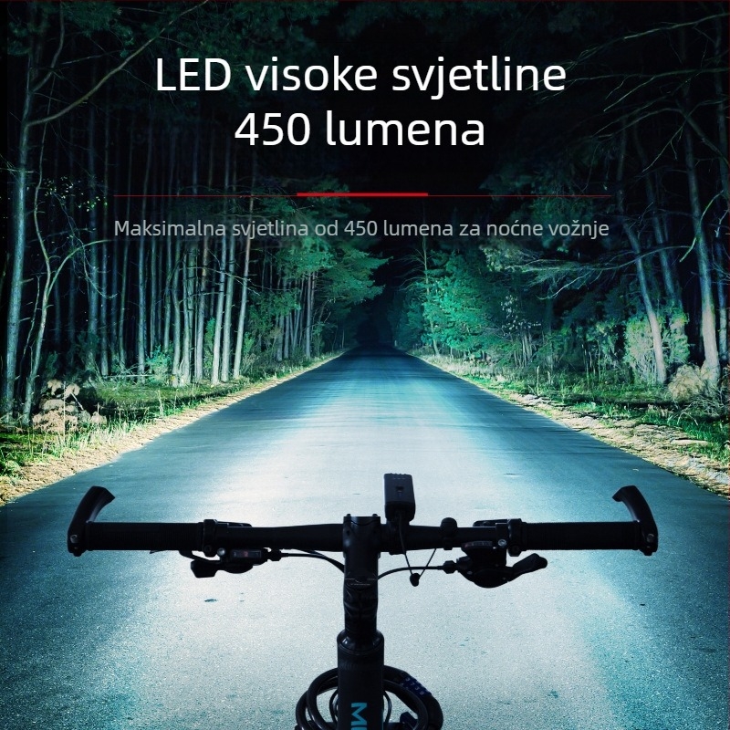 GIYO prednje svjetlo za bicikl, USB punjenje, vodootporno, za vožnju