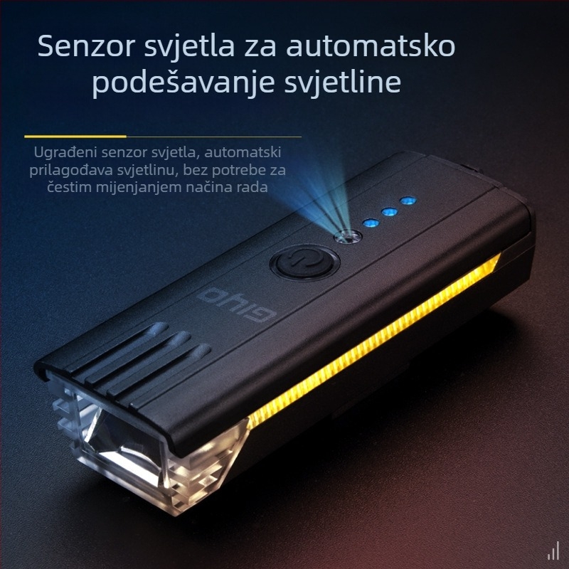 GIYO prednje svjetlo za bicikl, USB punjenje, vodootporno, za vožnju