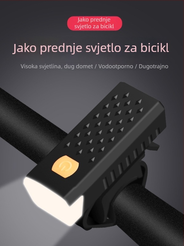Prednje svjetlo za bicikl visoke jačine, punjivo, vodootporno, za planinski i cestovni bicikl, noćna vožnja