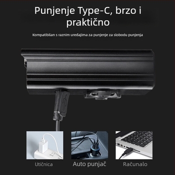 Bounce fruit prednja svjetiljka za bicikl s digitalnim prikazom, tri LED diode, aluminijska legura, vodootporna, za cestovne bicikle, snažno svjetlo za noćnu vožnju