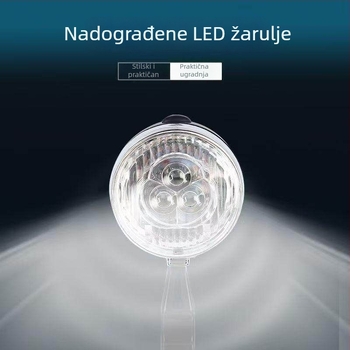Prednje svjetlo za bicikl, za planinski bicikl, snažan LED, napajanje baterijom, retro dizajn