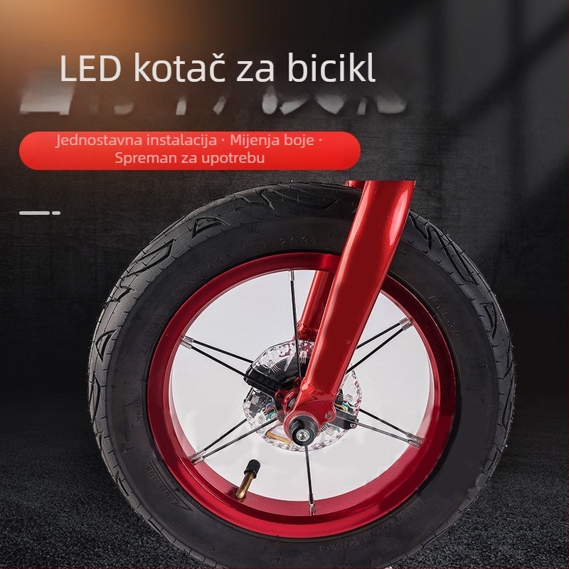 LED svjetlo za žbice bicikla, treperavo LED svjetlo za felnu i hub svjetlo – za odrasle i djecu balans bicikl