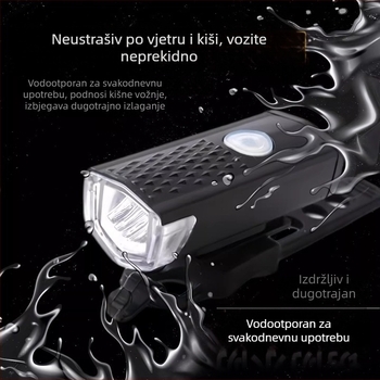 Prednje i stražnje bljeskalice za planinski bicikl, punjive, za noćnu vožnju