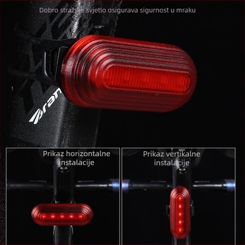 USB-C napajano višebojno LED stražnje svjetlo za bicikl za noćnu vožnju i upozorenje