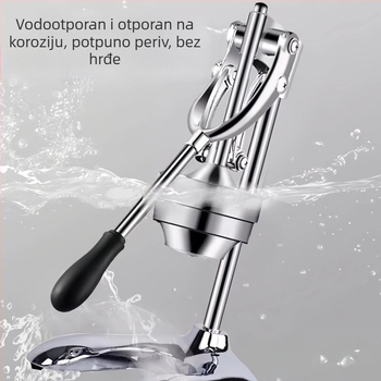 Ručni sokovnik od nehrđajućeg čelika, prenosiv, velik kapacitet, za sok od naranče i voće, s dva načina rada