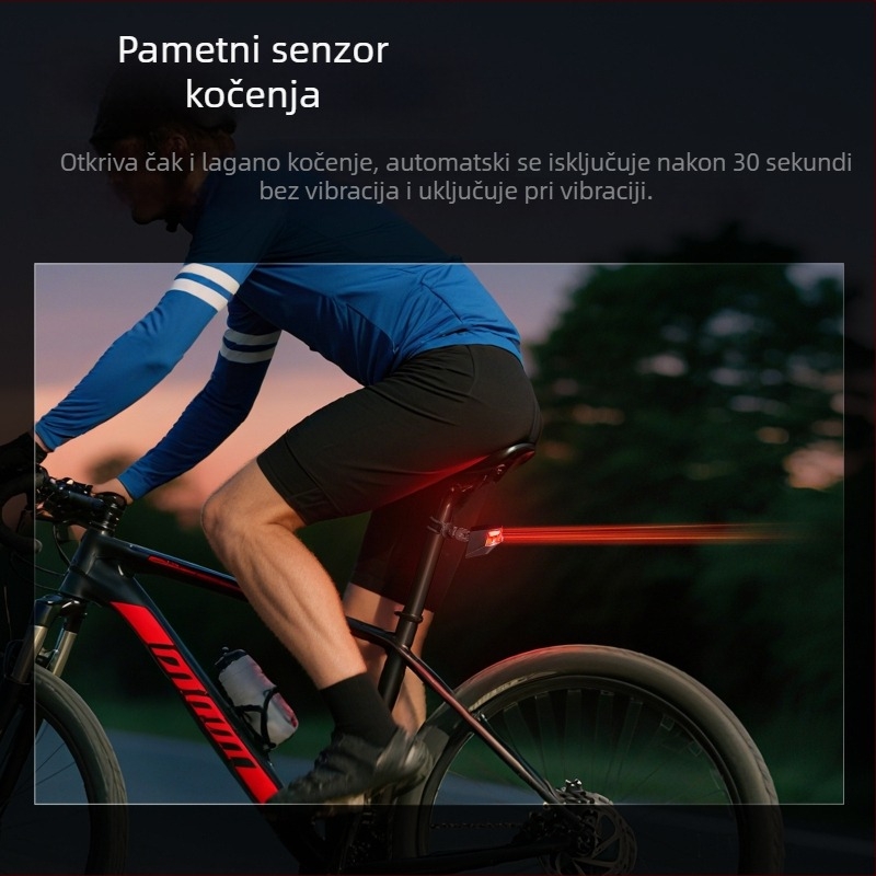 Cyclami Bežično svjetlo za bicikl s daljinskim upravljanjem, pametnim signalom skretanja i stražnjim svjetlom kočnice, USB-C punjenje