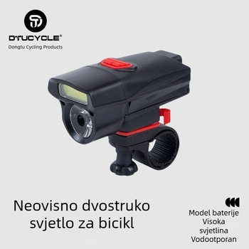 Prednje svjetlo za bicikl s COB LED visokog sjaja, vodootporno dvostruko svjetlo za planinske i fixie bicikle