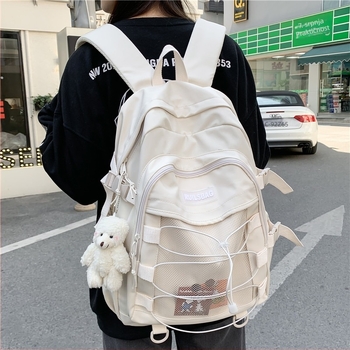 Minimalistički školski ruksak, inspiriran japanskim stilom, Instagram stil, casual putni ruksak, moderan izgled, svestran za studente.