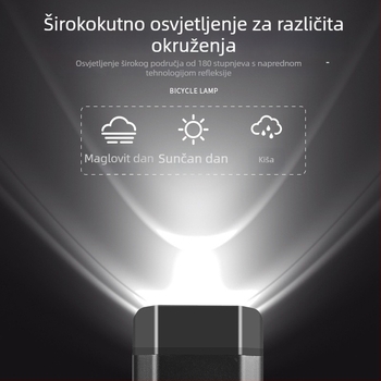 Svjetlo za bicikl od aluminijske legure s LED diodama visoke svjetline, višefunkcionalna lampa za noćnu vožnju