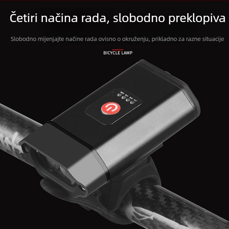 Svjetlo za bicikl od aluminijske legure s LED diodama visoke svjetline, višefunkcionalna lampa za noćnu vožnju