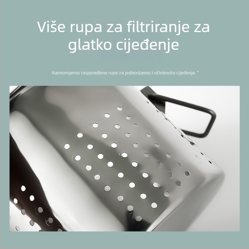 Ručni lis od nehrđajućeg čelika za nadjev za knedle, odvod vode, kuhinjski dehidrator i filtr za bilje kineske medicine