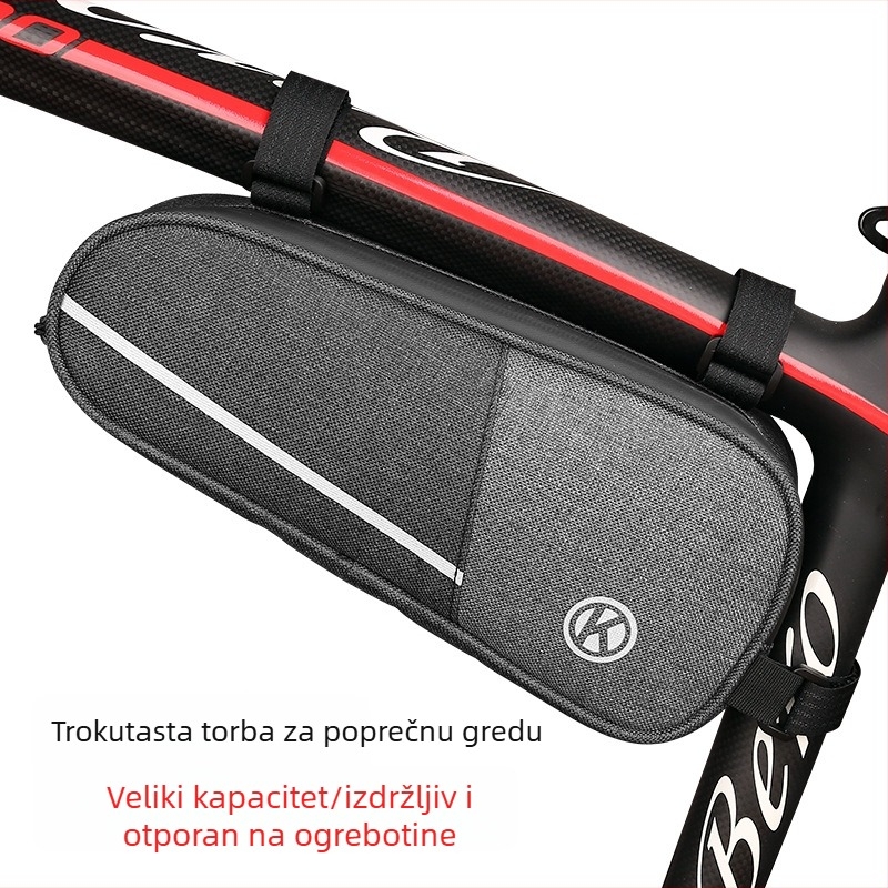 Platnena torba za gornju cijev planinskog bicikla – velika kapaciteta, trokutasti komplet alata