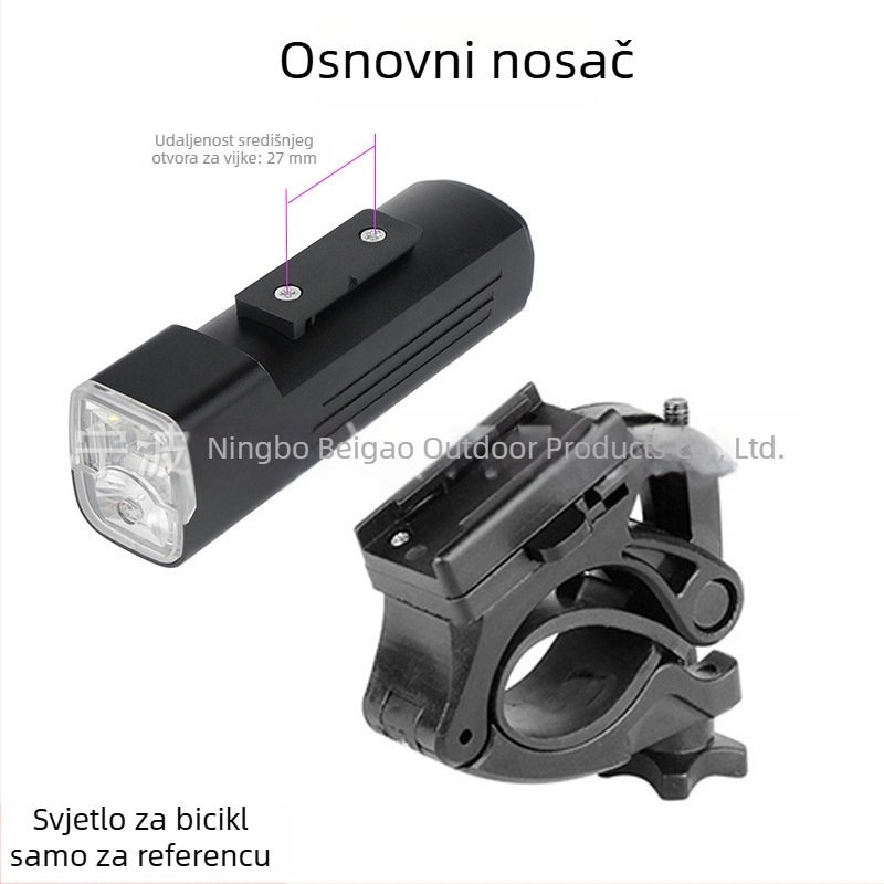 Osnovna nosač za svjetlo bicikla, kompatibilan sa Shenhuo BL12, Xingzhe, Maijin i Garmin prednje svjetlo.