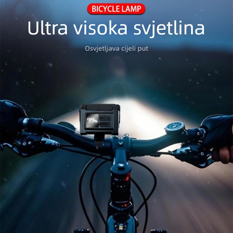 Pametno prednje svjetlo za bicikl sa senzorom svjetla, ultra jaka svjetlost s dugim dometom za planinski i cestovni biciklizam noću