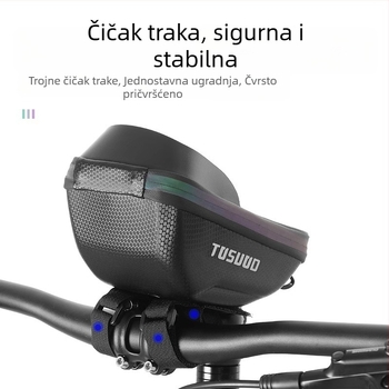 Prednja torba za upravljač bicikla s džepom za telefon, pogodna za planinske i cestovne bicikle