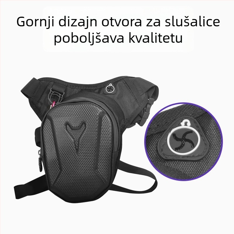 Vodootporna torbica za bedro s čvrstim kućištem za motocikl i bicikl, crossbody torba za vožnju