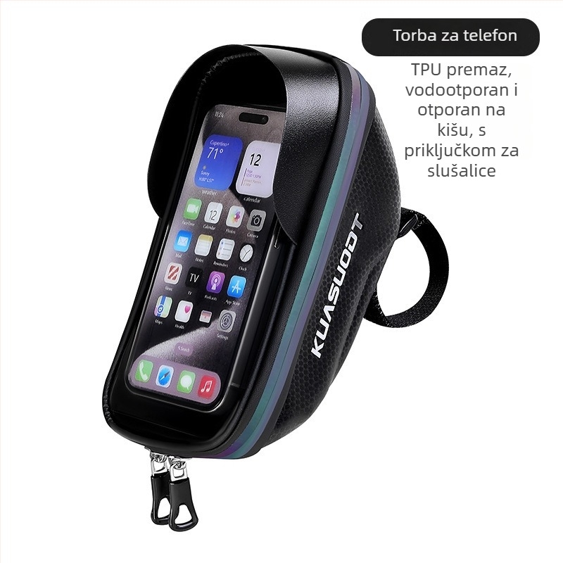 Torba za gornju cijev bicikla, velika zapremina, vodootporna, džep za telefon, za cestovne i planinske bicikle, šarena