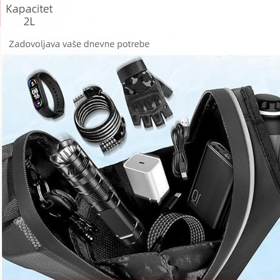 Torba za bicikl EVA s tvrdim kućištem za prednji okvir, MTB, džep za telefon, veliki kapacitet