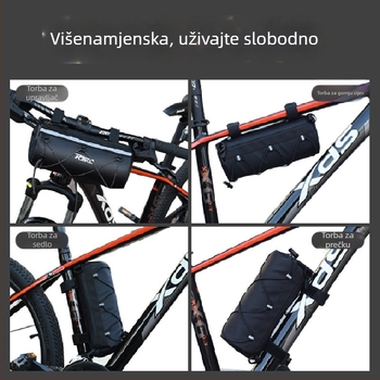 Vodootporna PU torbica za prednji okvir za planinske i cestovne bicikle, kapacitet 2L/3L