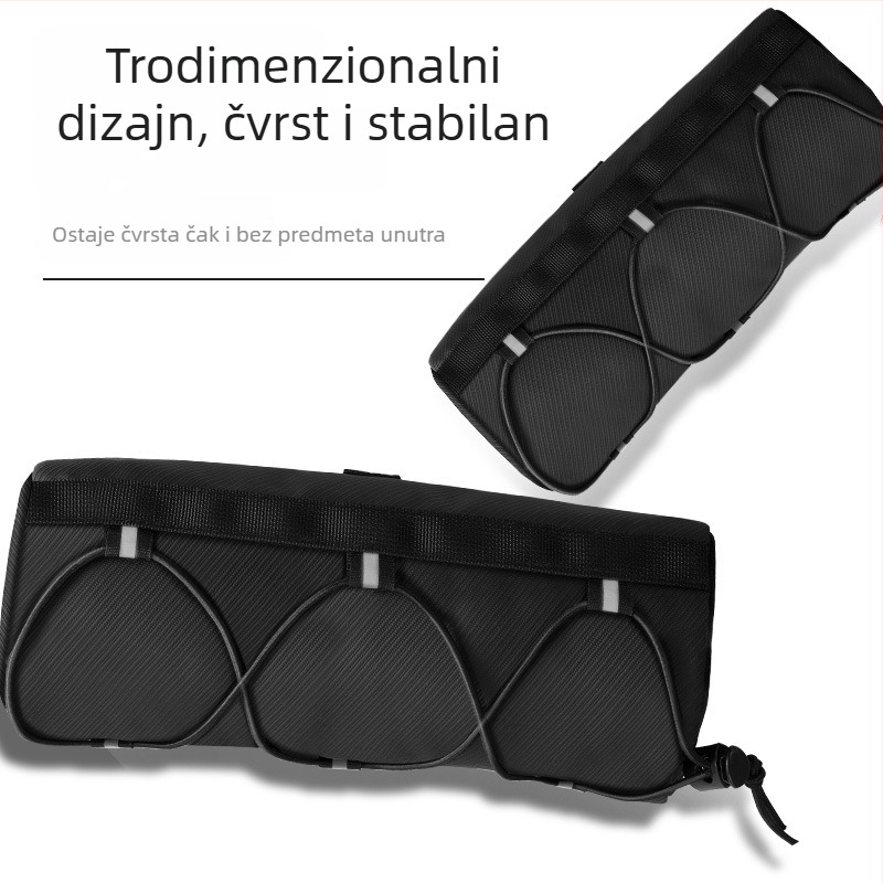 Vodootporna PU torbica za prednji okvir za planinske i cestovne bicikle, kapacitet 2L/3L