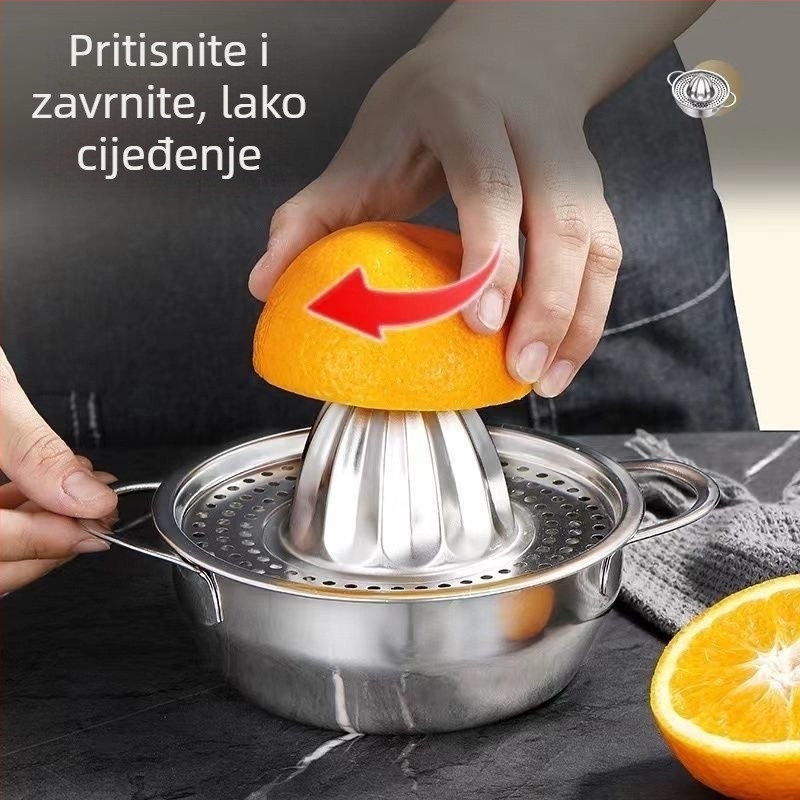 Ručni iscijeđivač soka od nehrđajućeg čelika – višenamjenski citrusni iscijeđivač za naranče i limune