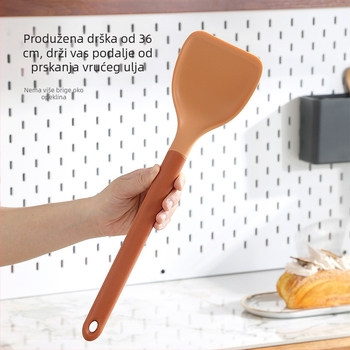 Silikonska špatula za kuhanje, visokootporna na temperaturu, ne ogrebe posudu, pogodna za posuđe s neprijanjivim premazom