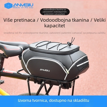 Torba za stražnji nosač bicikla, 10L, PU, za cestovne i planinske bicikle