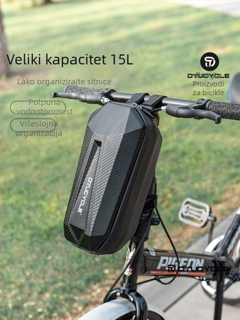 Dtucycle Prednja torba za bicikl 15L, vodootporna torba za gornju cijev za MTB i cestovne bicikle