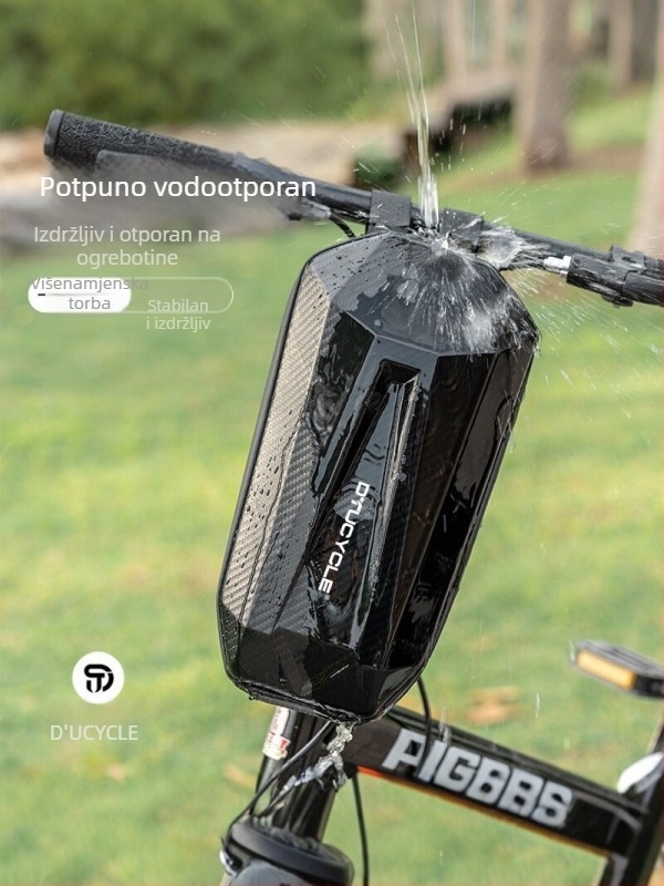 Dtucycle Prednja torba za bicikl 15L, vodootporna torba za gornju cijev za MTB i cestovne bicikle