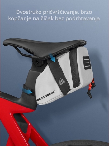 Stražnja torbica za bicikl MTB, vodootporna i reflektirajuća, s pretincem za alate