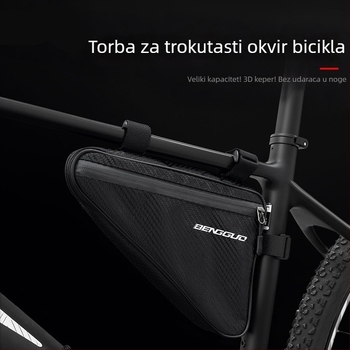 Trokutasta torba za okvir planinskog bicikla, torba za alat na prednjem okviru, velika kapaciteta 1,7 L