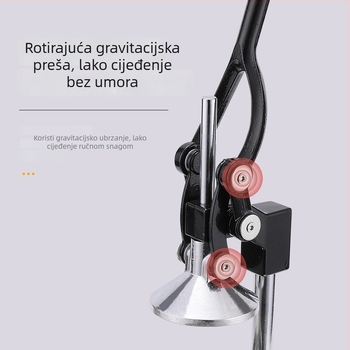 Prilagođeni komercijalni ručni sokovnik od nehrđajućeg čelika, crne boje