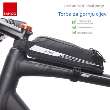 SAHOO 121343 Trokutasta torbica za gornji okvir bicikla – mala torbica za cestovni bicikl, 0,4 L, najlon