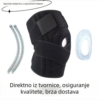 Jastučići za koljena s silikon trakama – kompresijska podrška za trčanje, košarku, biciklizam, planinarenje, penjanje i odbojku