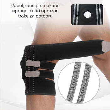 Koljeni štitnici za vanjske sportove sa silikonovim oprugama, zaštita patelle, podesivi remen, pogodna za košarku, odbojku, biciklizam i planinarenje.
