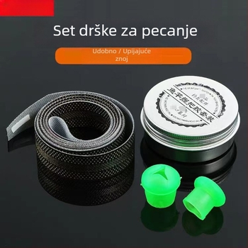 Kutija s produženom ručkom štapa, protuklizni remen, PU navlaka za držač i traka za upijanje znoja