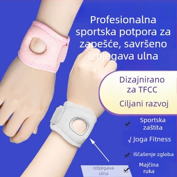 TFCC zapešć́e – unisex, fiksacijski pojas za ulnu zglob, za uganuće tetiva, badminton i stolni tenis